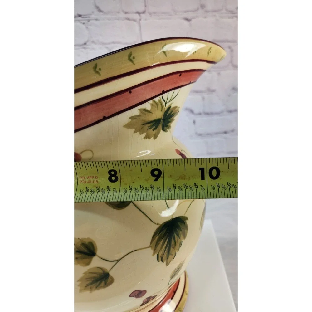 Waverly Garden Room Ceramic Floral Manor Beautiful Pitcher 96 oz Decor